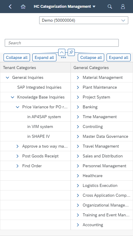 categorization management